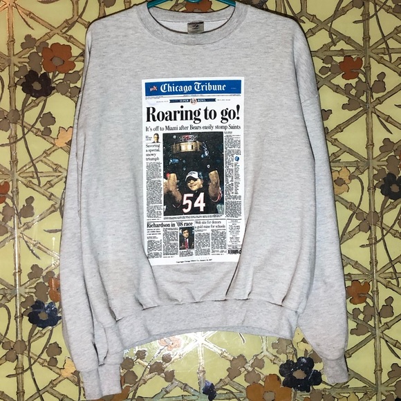 Jerzees Other - 🔥 Chicago Bears Super Bowl Article Sweater Large Jerzees Other - 🔥 Chicago Bears Super Bowl Article Sweater Large
